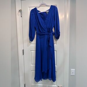 DKNY blue belted dress